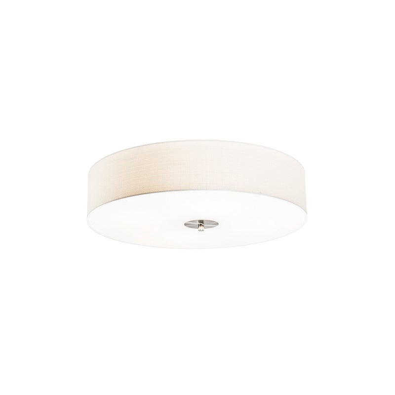 Inteligentna lampa sufitowa biała 50 cm z 4 żarówkami Wifi A60 - Drum Jute