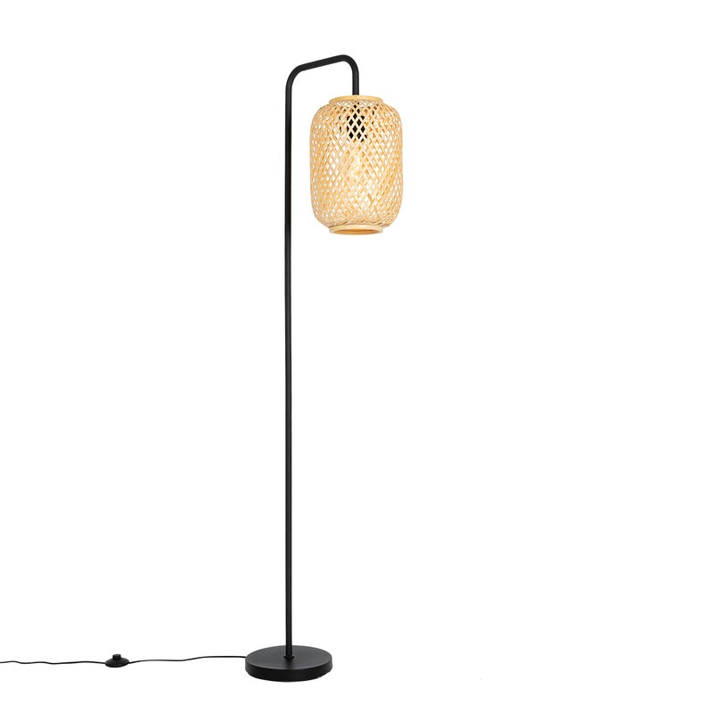 Inteligentna lampa podłogowa bambusowa z WiFi ST64 - Yvonne