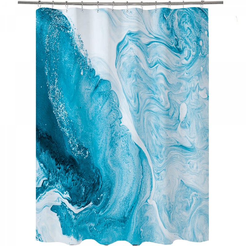 Zasłona prysznicowa z nadrukiem błękitnego oceanu, 100 cm x 180 cm