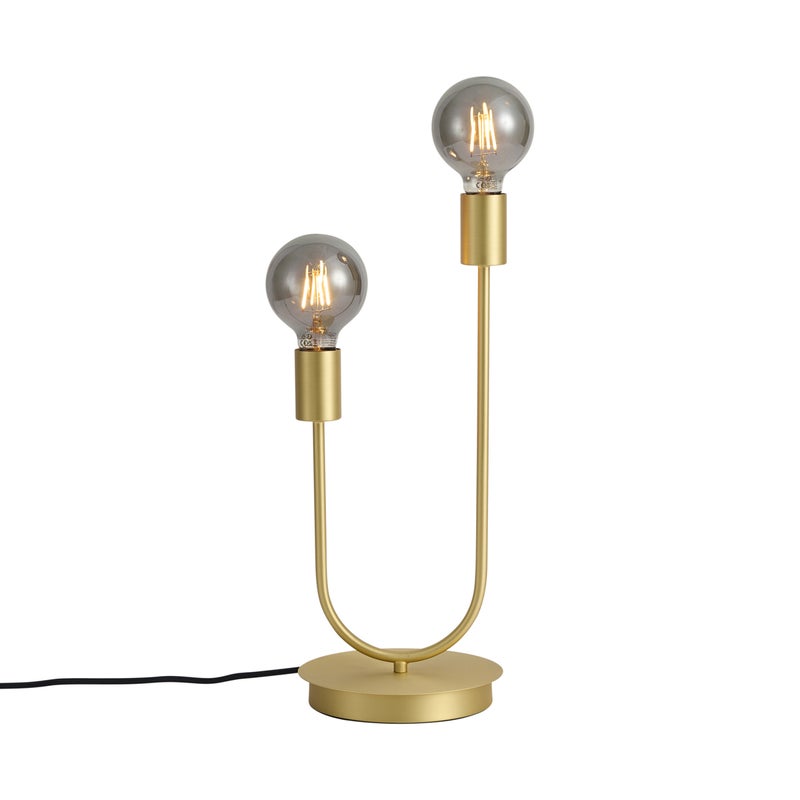 Lampa stołowa Art Deco mosiądz 2-źródła światła - Tuning
