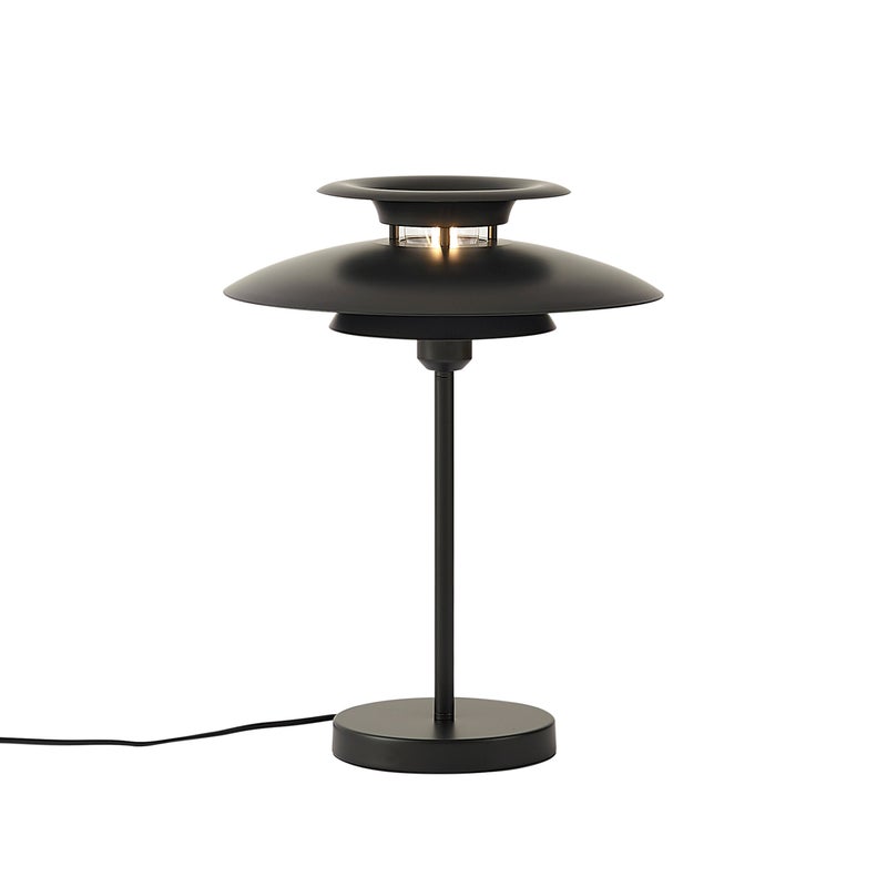 Lampa stołowa w stylu retro, czarna stal, 45 cm - Pauly
