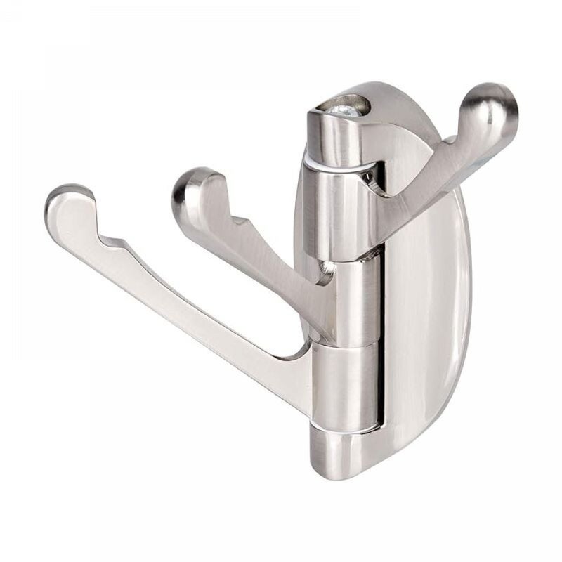 Wieszak ścienny obrotowy ze stali nierdzewnej z 3 składanymi ramionami, obrotowy o 180°, na ubrania/haczyki/ręczniki (11,4 cm x 4 cm x 11 cm)