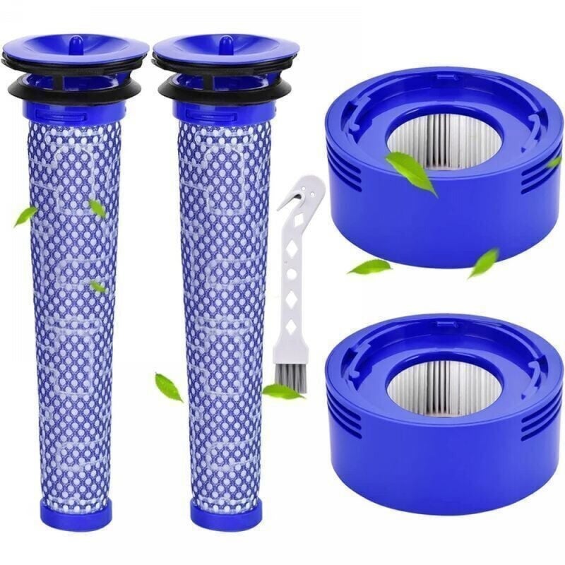 2-częściowy zestaw filtrów do odkurzacza Dyson V7 V8, filtry, zestaw filtrów do głowicy odkurzacza ze szczotką czyszczącą