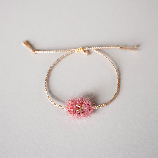 Tkana bransoletka na sznurku z regulowanym zapięciem