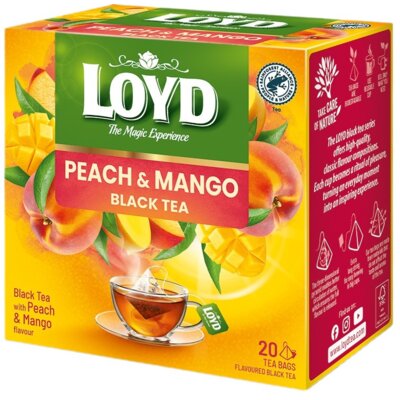 Herbata LOYD Black Tea Peach & Mango (20 sztuk)