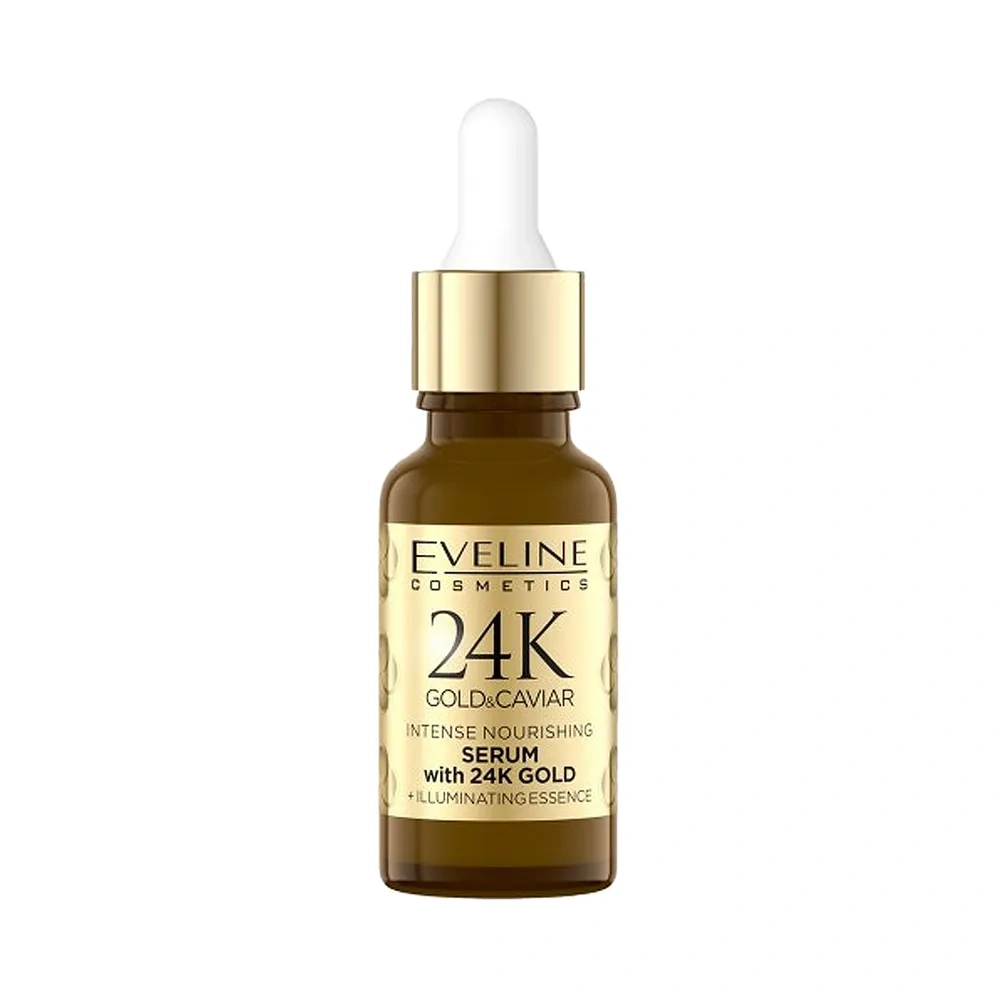 Eveline Cosmetics 24k Gold & Caviar intensywnie odżywcze serum do twarzy ze złotem 18 ml