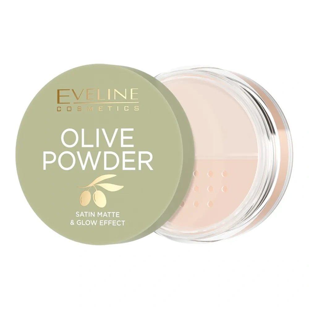 Eveline Cosmetics sypki puder do twarzy z ekstraktem z liści i nasion oliwki 8 g