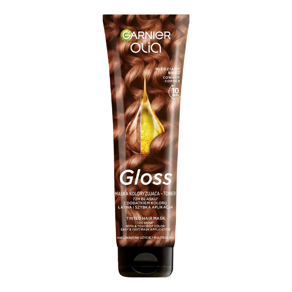 Garnier Olia Gloss toner-maska koloryzująca do włosów naturalnych i farbowanych Cowboy Copper / Miedziany Brąz 150 ml