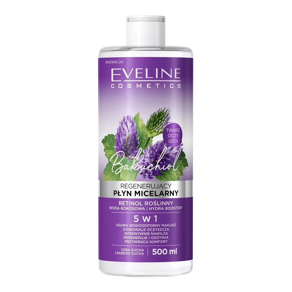 Eveline Cosmetics Bakuchiol regenerujący płyn micelarny 5w1 500 ml