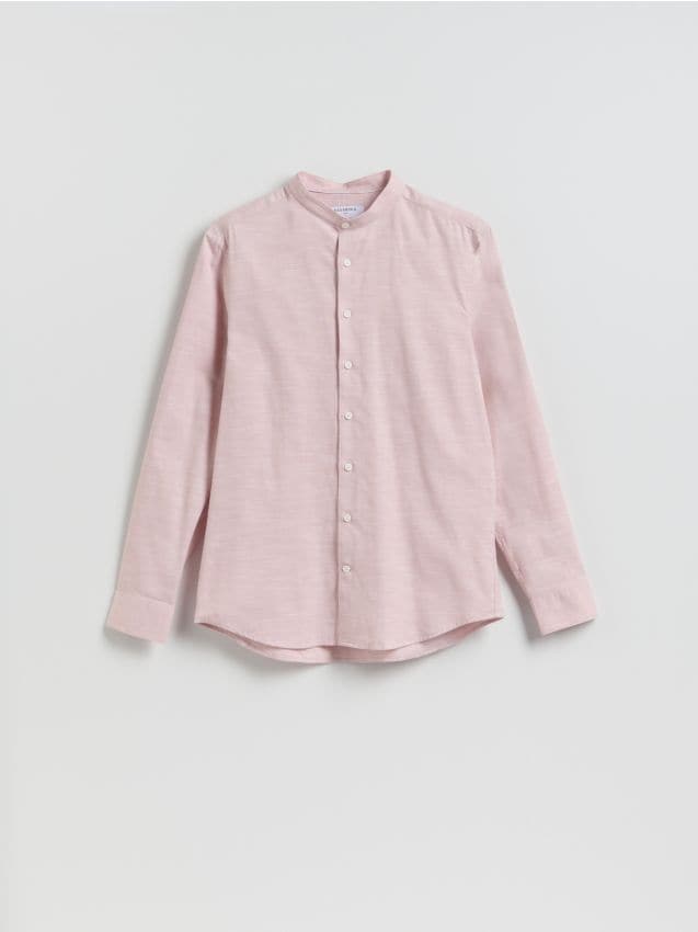Reserved - Bawełniana koszula slim fit - brudny róż