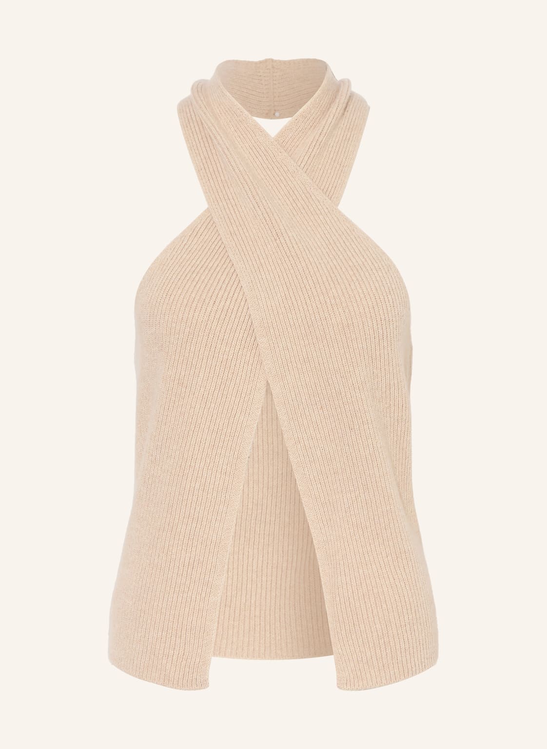 By Aylin Koenig Dzianinowy Top Xenia Z Wełny Merynosowej Z Dodatkiem Kaszmiru beige