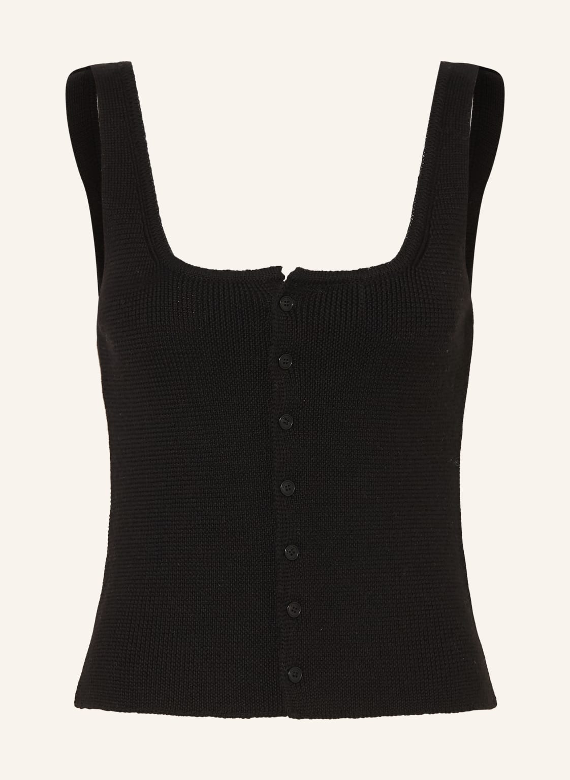 By Aylin Koenig Dzianinowy Top Quinn Z Wełny Merynosowej schwarz