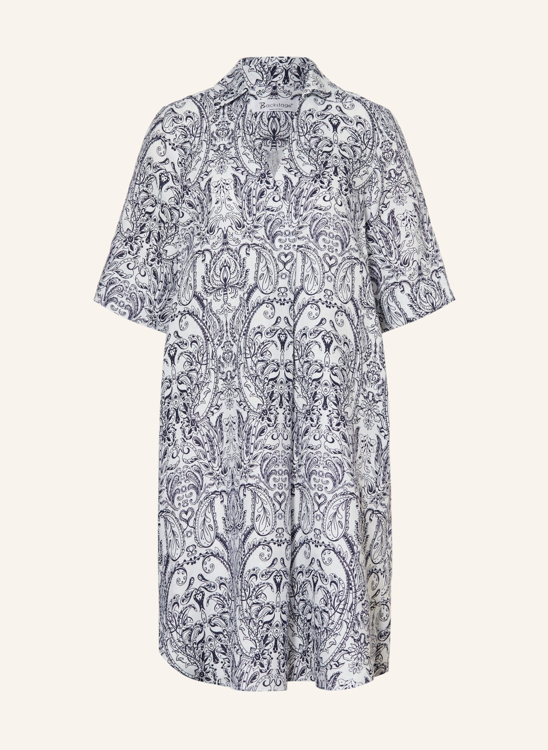 Backstage Sukienka Lniana Bianca blau