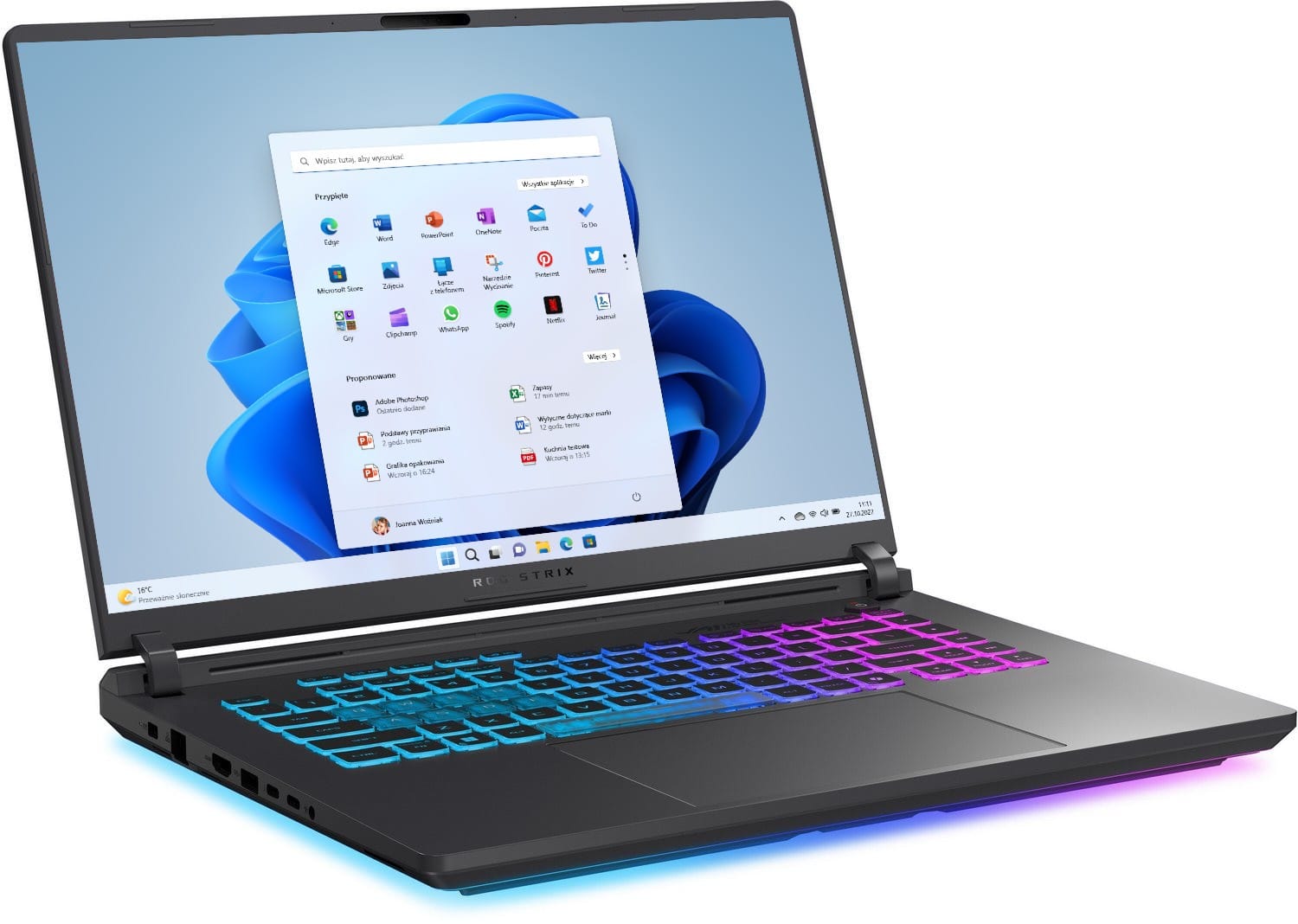 ASUS ROG Strix G16 G615LP-U7161W - Ultra 7-255HX 16'' 165Hz 64GB 2TB + 2TB Win11H RTX5070 90NR0LN1-M001K0_64GB_2000SSD+2000SSD