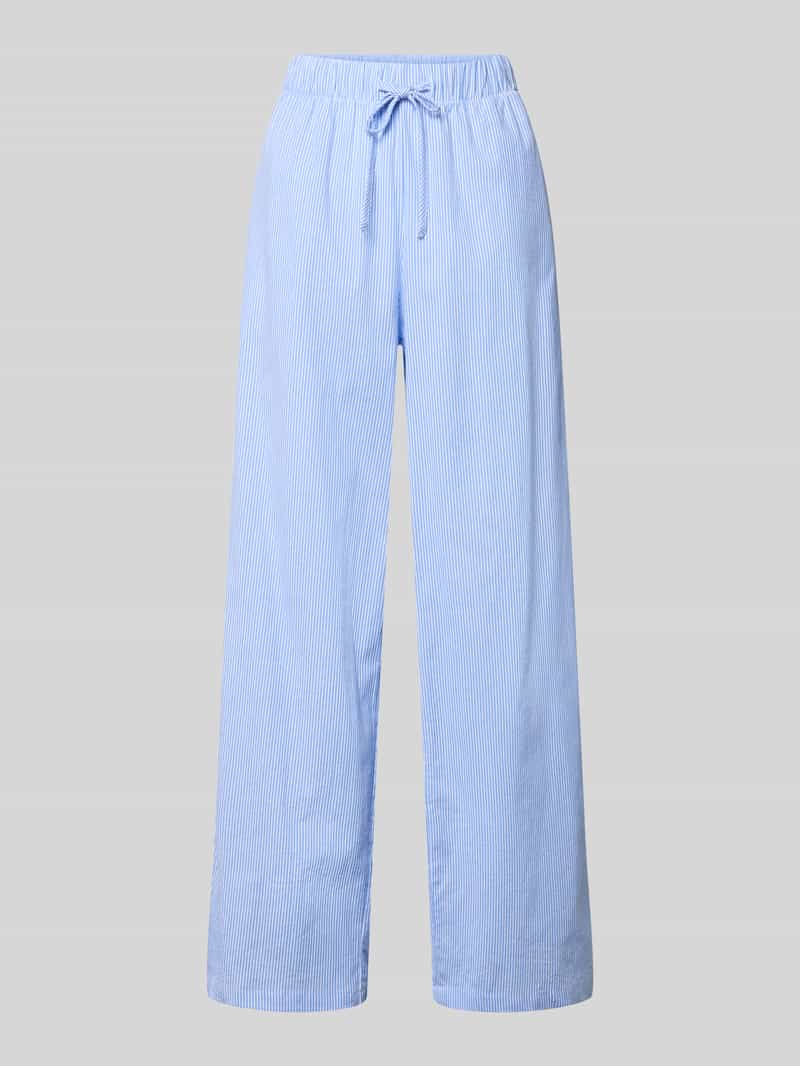 Spodnie o kroju loose fit o szerokości z czystej bawełny model 'AUGUSTA'