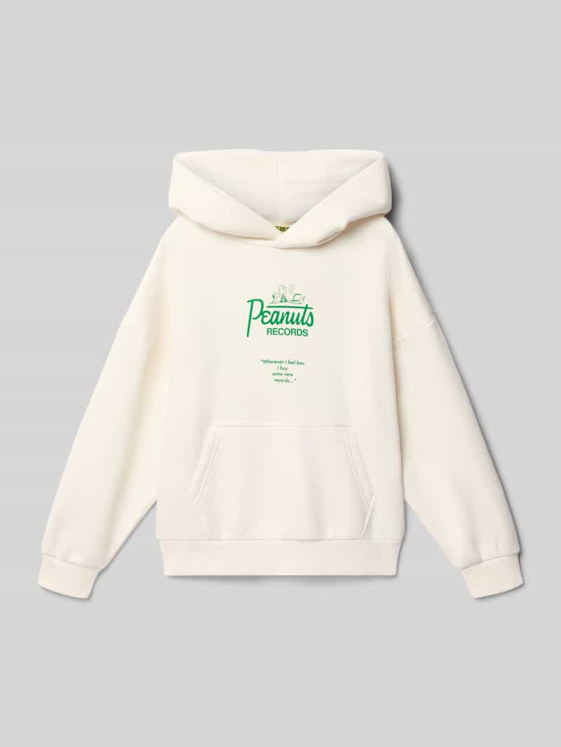 Bluza z kapturem w kroju regular fit z Mieszanka bawełny Model 'PEANUTS'