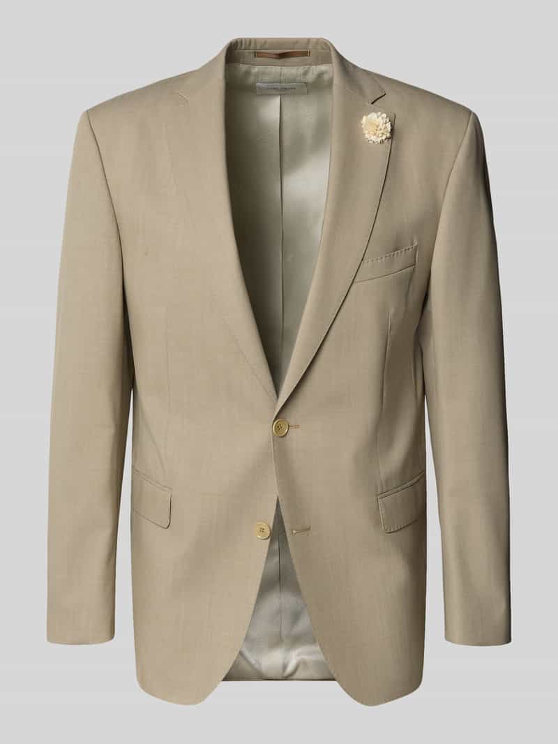 Marynarka o kroju slim fit na 2 guziki z mieszanki żywej wełny model 'Shelby'