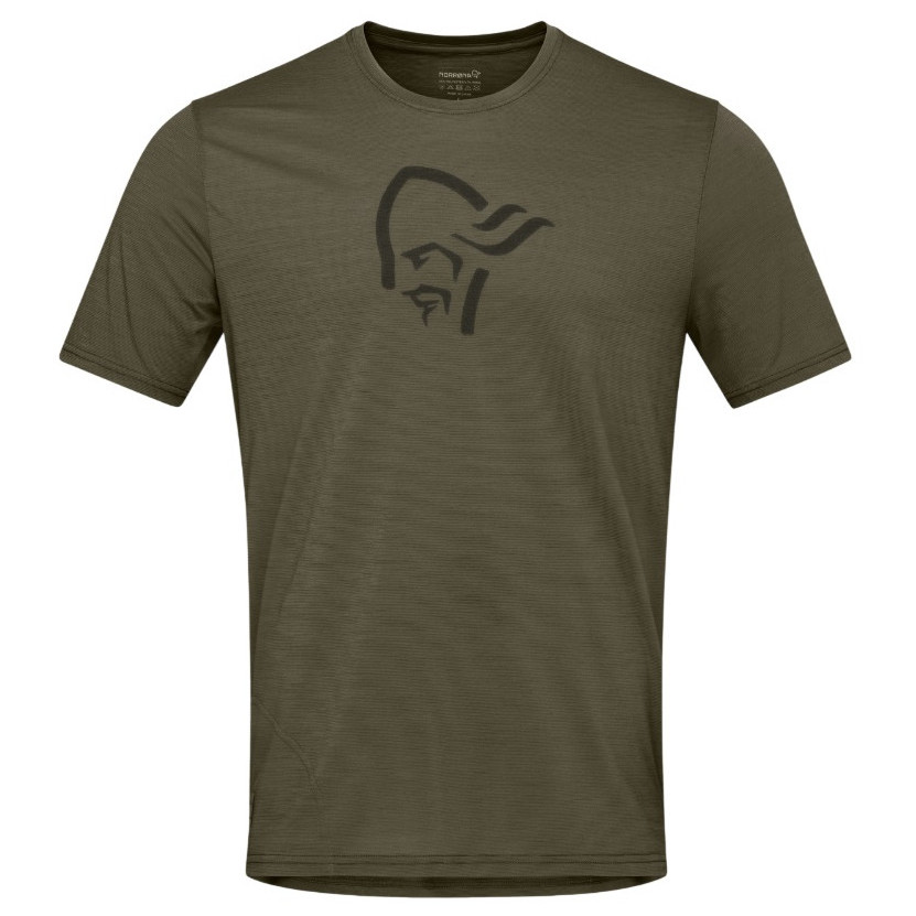 Koszulka męska Norrona femund equaliser merino T-shirt Rozmiar: XL / Kolor: ciemnozielony