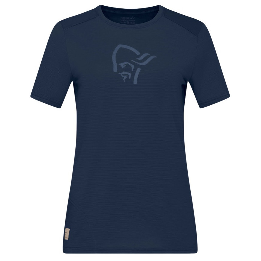 Koszulka damska Norrona femund equaliser merino T-shirt Rozmiar: L / Kolor: ciemnoniebieski