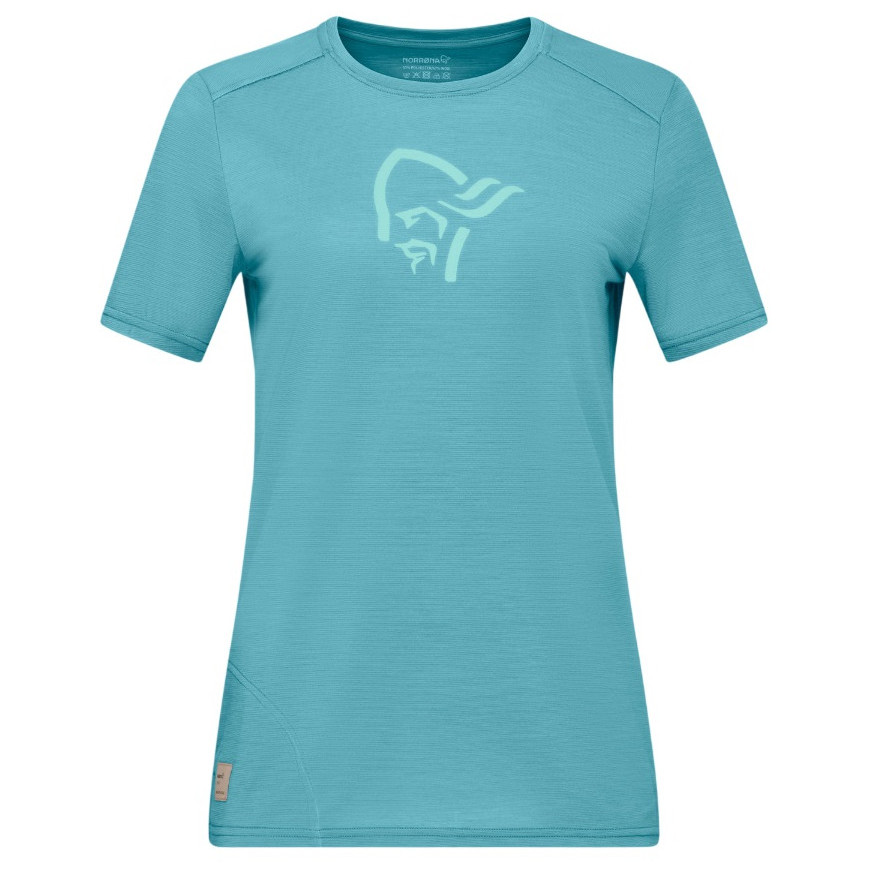 Koszulka damska Norrona femund equaliser merino T-shirt Rozmiar: L / Kolor: jasnoniebieski