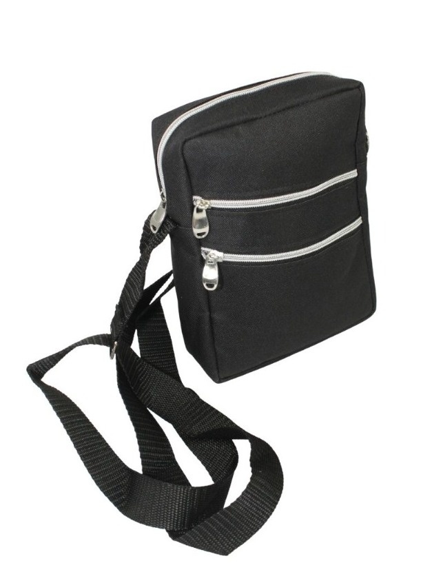 Torba Męska Sportowa Średnia Pionowa Materiał Antoszczyk (PL) CZARNA 24 x 16 x 6,5 [cm]