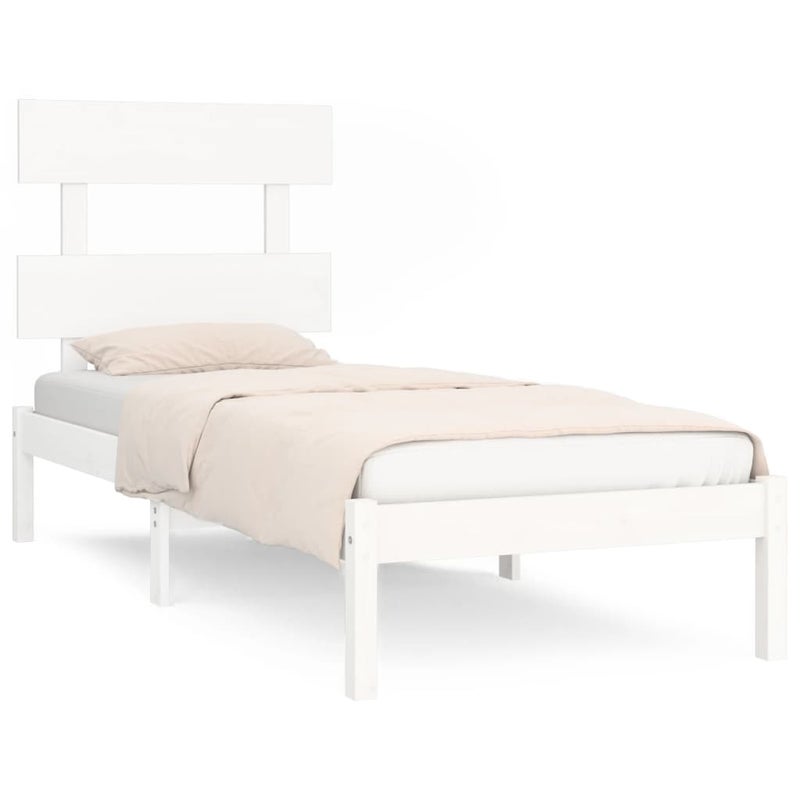 Łóżko Drewniane Rama Łóżka Sofa Biała Do Sypialni Pokoju 90x200 cm