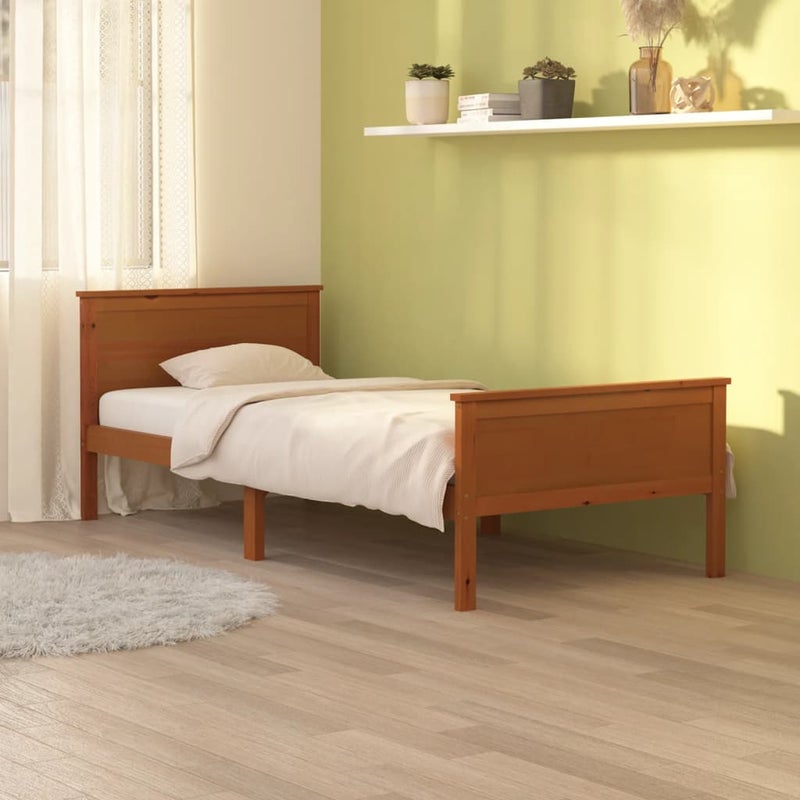 Łóżko Drewniane Rama Łóżka Sofa Brązowe Do Sypialni Pokoju 100 x 200 cm