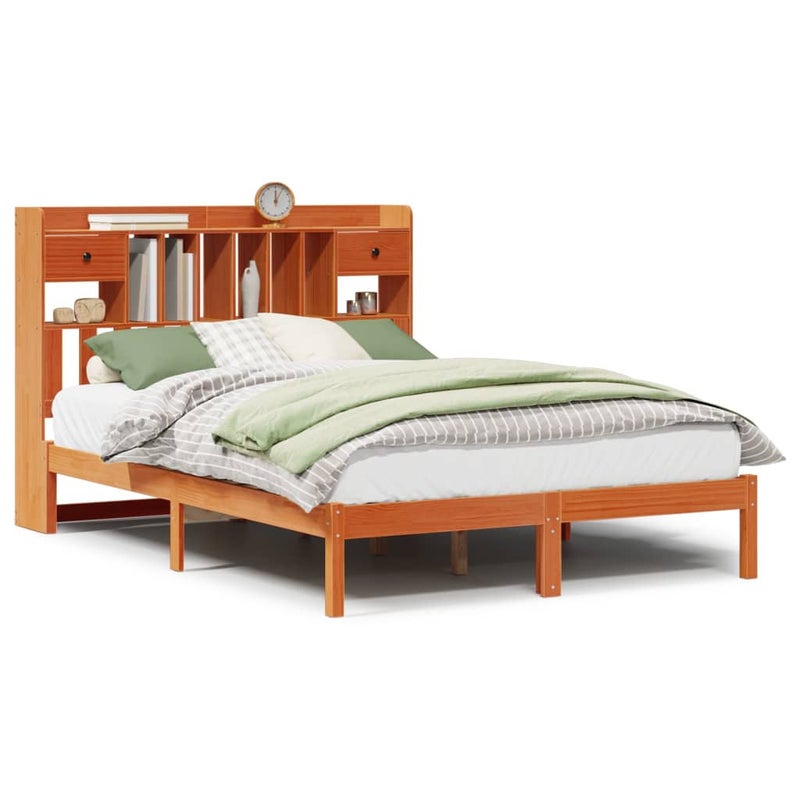 Łóżko Drewniane Rama Łóżka Sofa Brązowe Do Sypialni Pokoju 160x200 cm