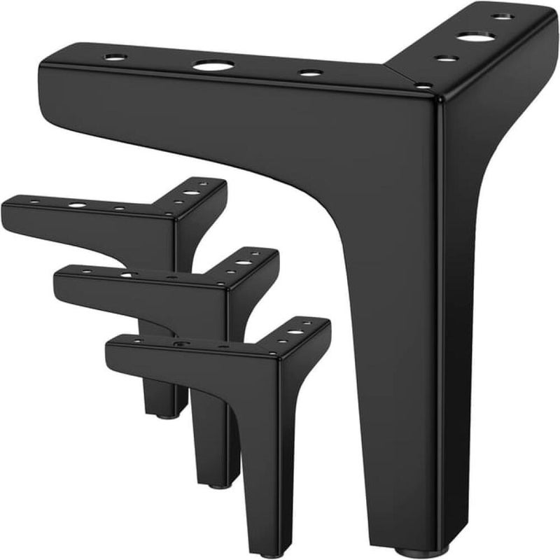 Zestaw 4 nóg meblowych, udźwig do 800 kg, 17 cm, metalowe nogi stołowe w kształcie trójkąta, nogi meblowe w kształcie spinki do włosów do szafek i so