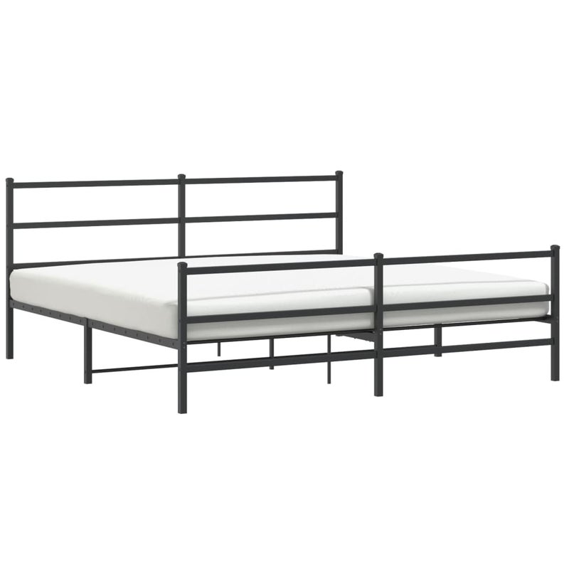 Łóżko Metalowe Czarne Rama Łóżka Ze Stelażem Do Sypialni Pokoju 183x213