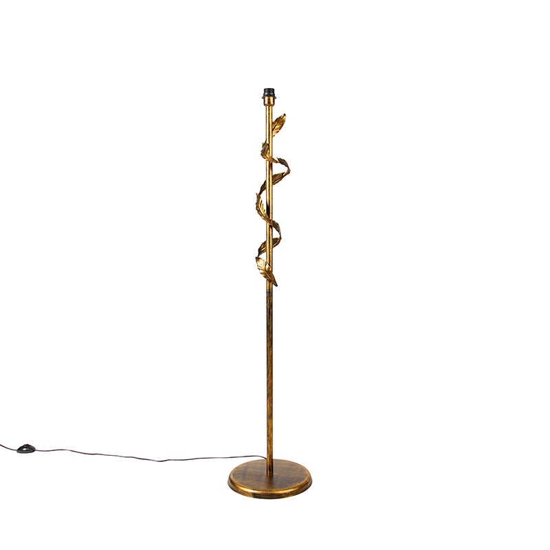 Lampa podłogowa w stylu vintage antyczne złoto 29 cm bez klosza - Linden
