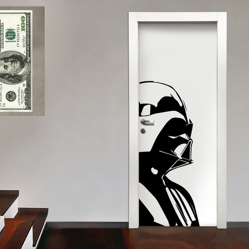 DARTH VADER - Naklejka ścienna winylowa 55x130 cm - kolor CZARNY