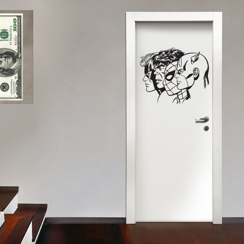 SUPERBOHATEROWIE - Naklejka ścienna winylowa 55x65 cm - kolor CZARNY