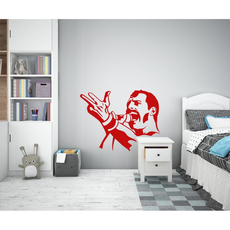 FREDDY - Naklejka ścienna winylowa 55x65 cm - kolor czerwony