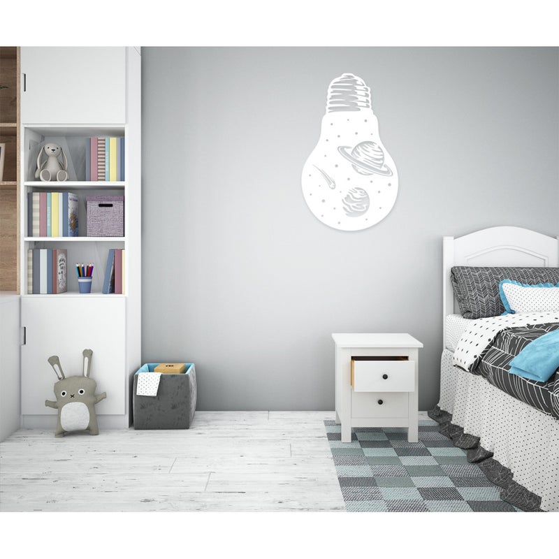 ASTROLAMP - Naklejka ścienna winylowa 55x90 cm - kolor BIAŁY