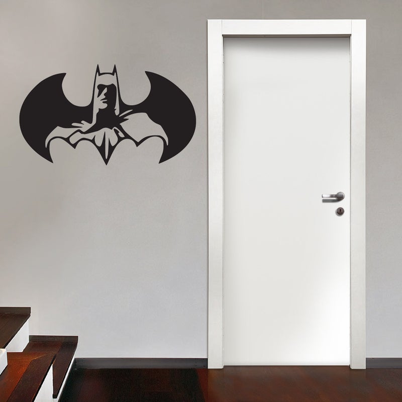 BATMAN - Naklejka ścienna winylowa 55x95 cm - kolor CZARNY