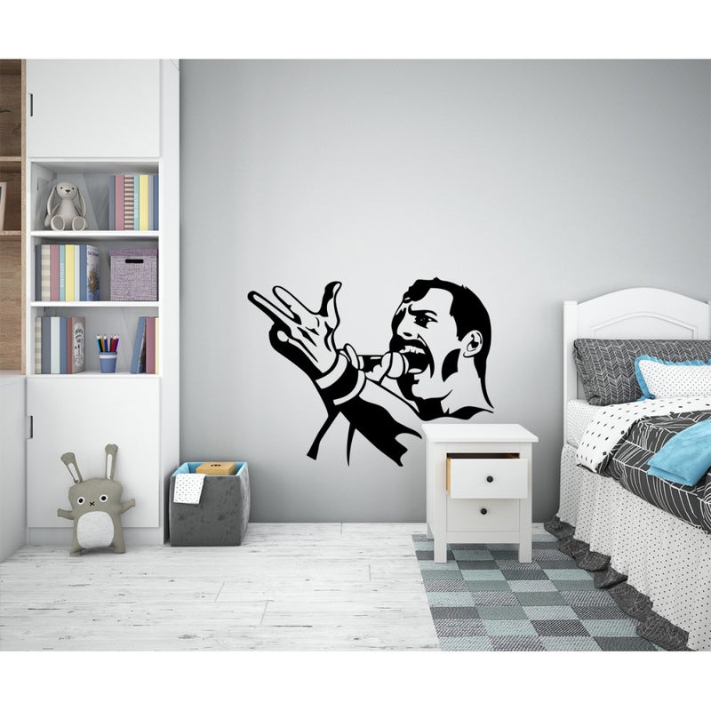 FREDDY - Naklejka ścienna winylowa 55x65 cm - kolor CZARNY