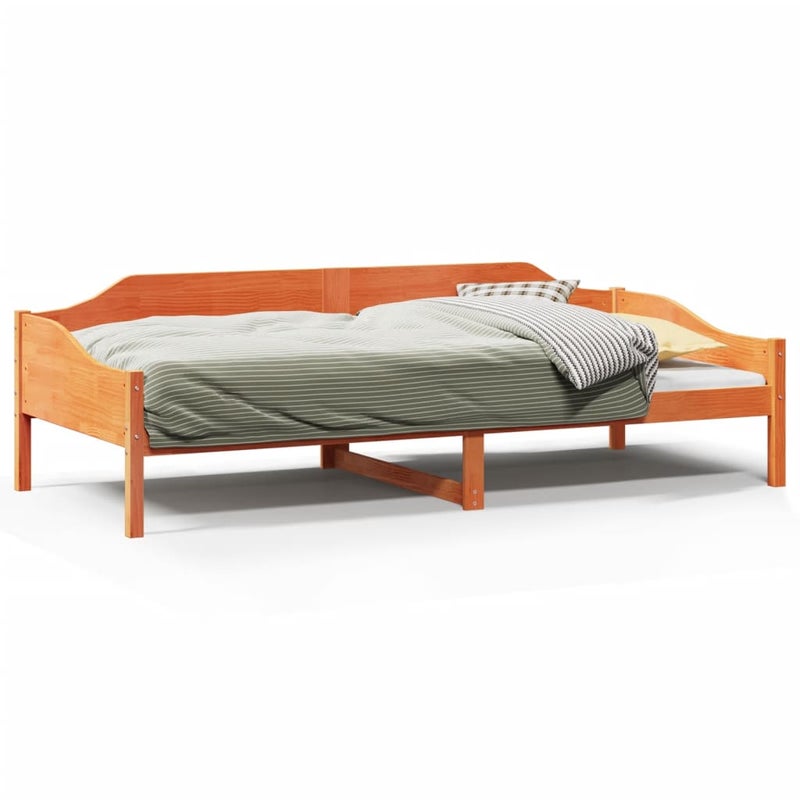 Łóżko Drewniane Rama Łóżka Sofa Brązowe Do Sypialni Pokoju 90x200 cm