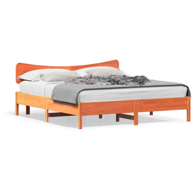 Łóżko Drewniane Rama Łóżka Sofa Brązowe Do Sypialni Pokoju 160x200 cm