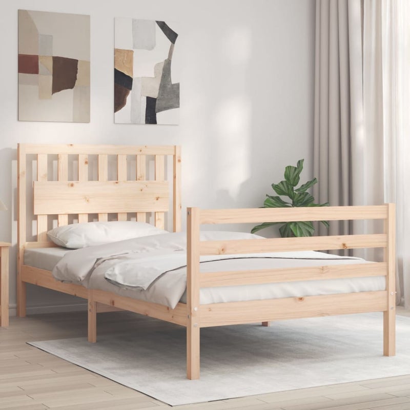 Łóżko Drewniane Rama Łóżka Sofa Brązowe Do Sypialni Pokoju 100x200 cm