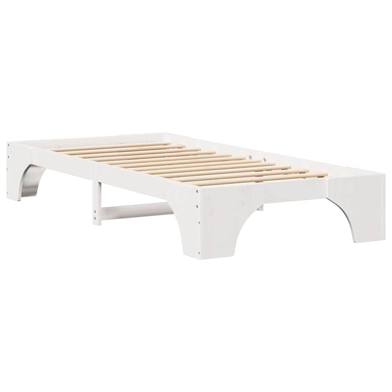 Łóżko Drewniane Białe Rama Łóżka Ze Stelażem Drewniana Łóżko Do Sypialni Pokoju