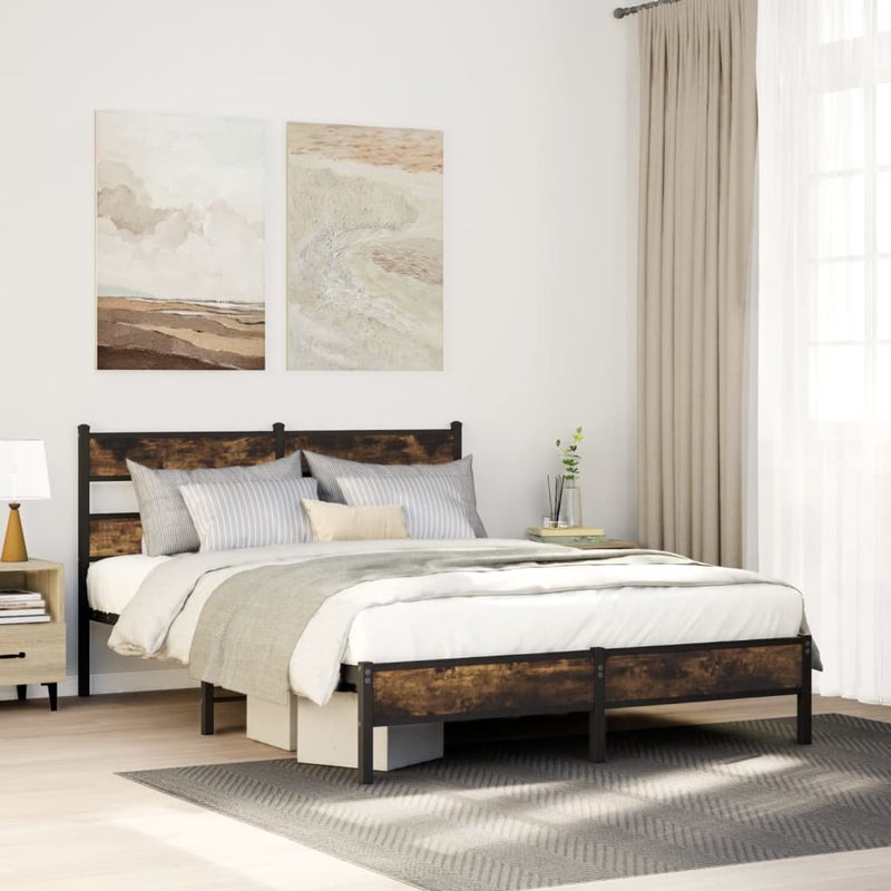Łóżko Metalowe Rama Łóżka Metalowa Ze Stelażem Pokoj Sypialnia 80x200 cm