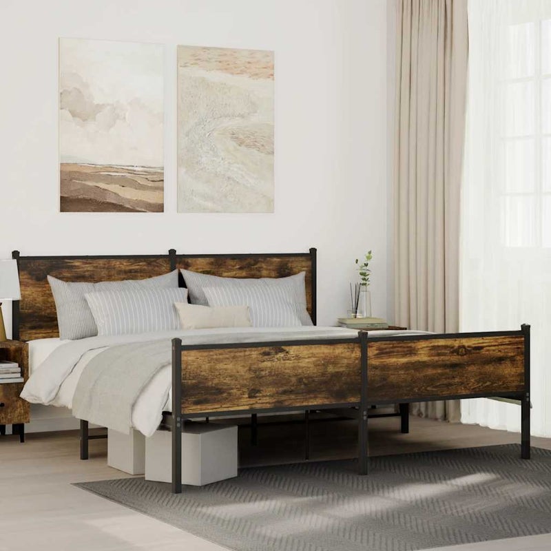 Łóżko Metalowe Czarne Rama łóżka Ze Stelażem Łóżko Do Sypialni Pokoju 180x200