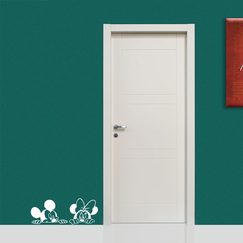 MYSZ - Naklejka ścienna winylowa 70x30cm - kolor BIAŁY