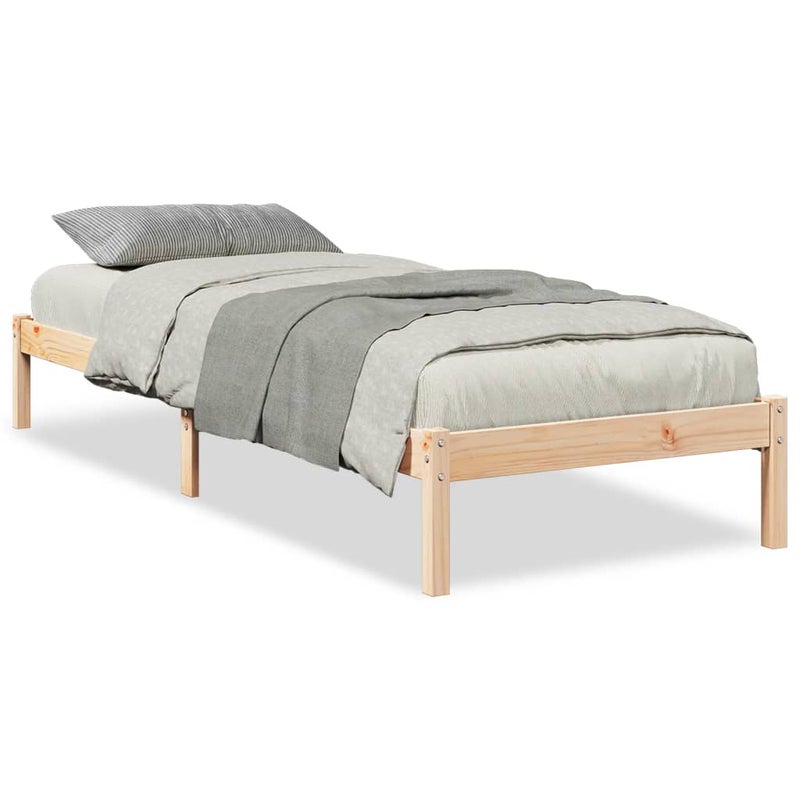 Łóżko Drewniane Rama Łóżka Sofa Brązowe Do Sypialni Pokoju 90x210 cm
