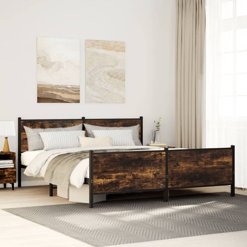 Łóżko Metalowe Czarne Rama łóżka Ze Stelażem Łóżko Do Sypialni Pokoju 180x200 cm