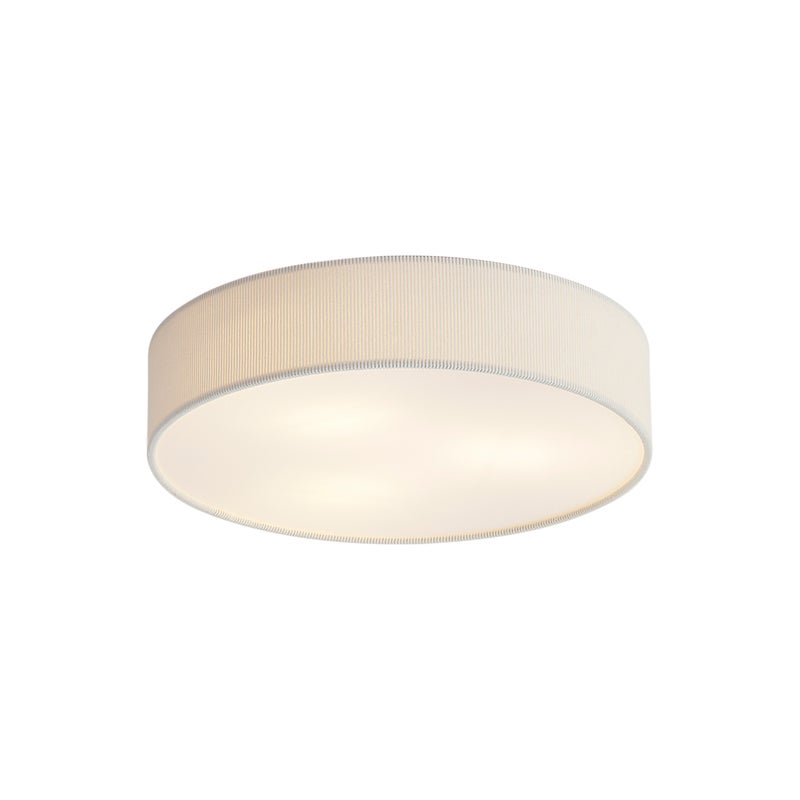 Nowoczesna lampa sufitowa biała z aksamitnym abażurem 46 cm 3-źródła światła - Luz