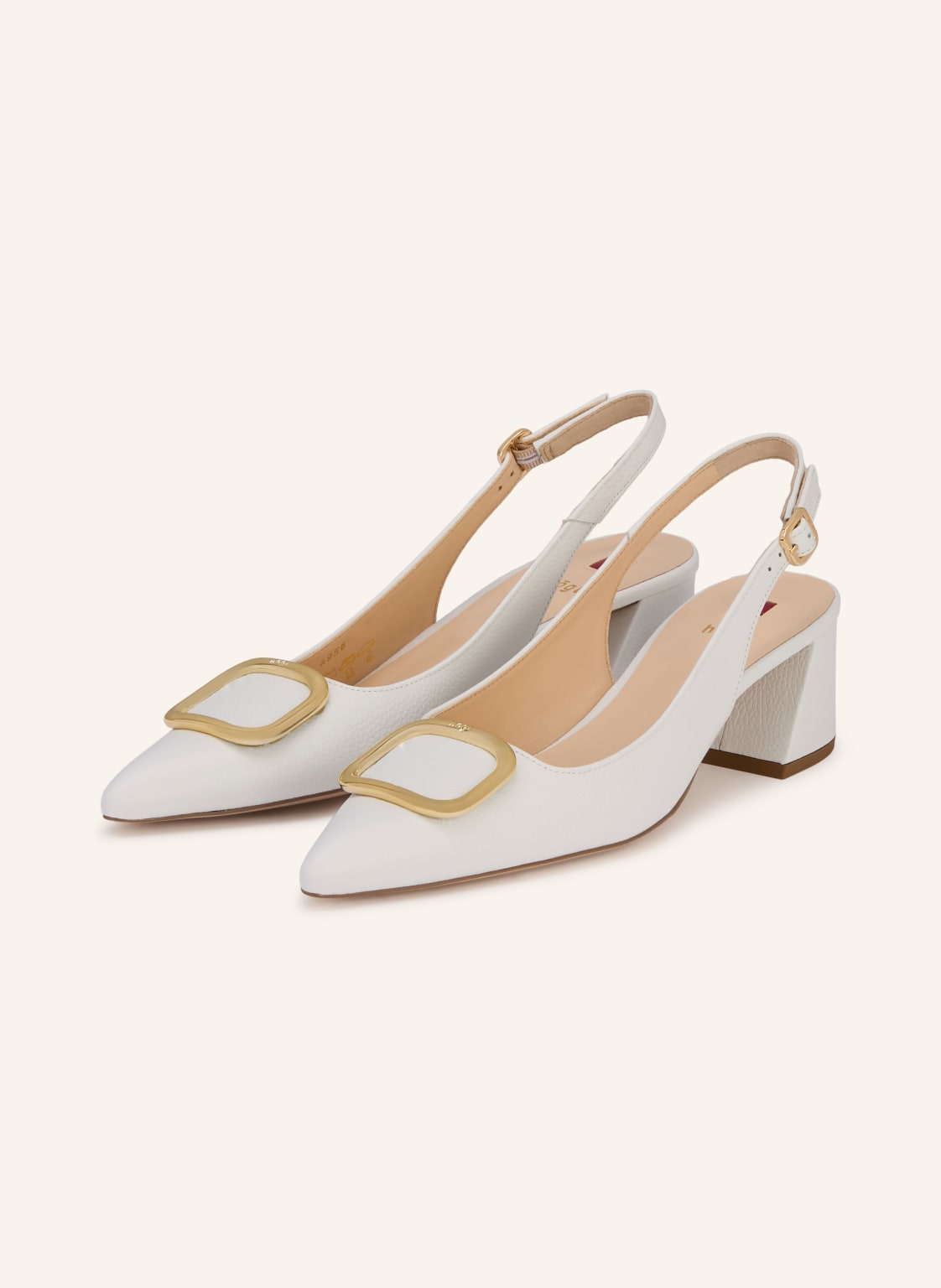 Högl Czółenka Typu Slingback weiss