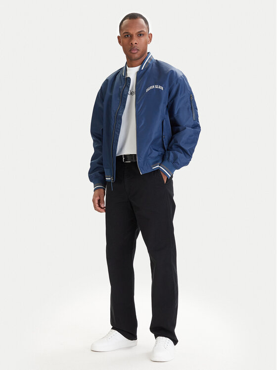 Calvin Klein Jeans Kurtka bomber LV04RF510G Niebieski Regular Fit