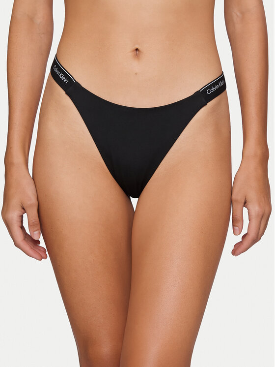Calvin Klein Swimwear Dół od bikini LV00Q61206 Czarny